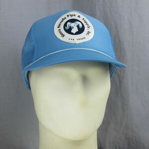 Vtg Sierra Nevada Pipe & Supply Inc Longhorn Las Vegas Snapback Trucker Hat Cap